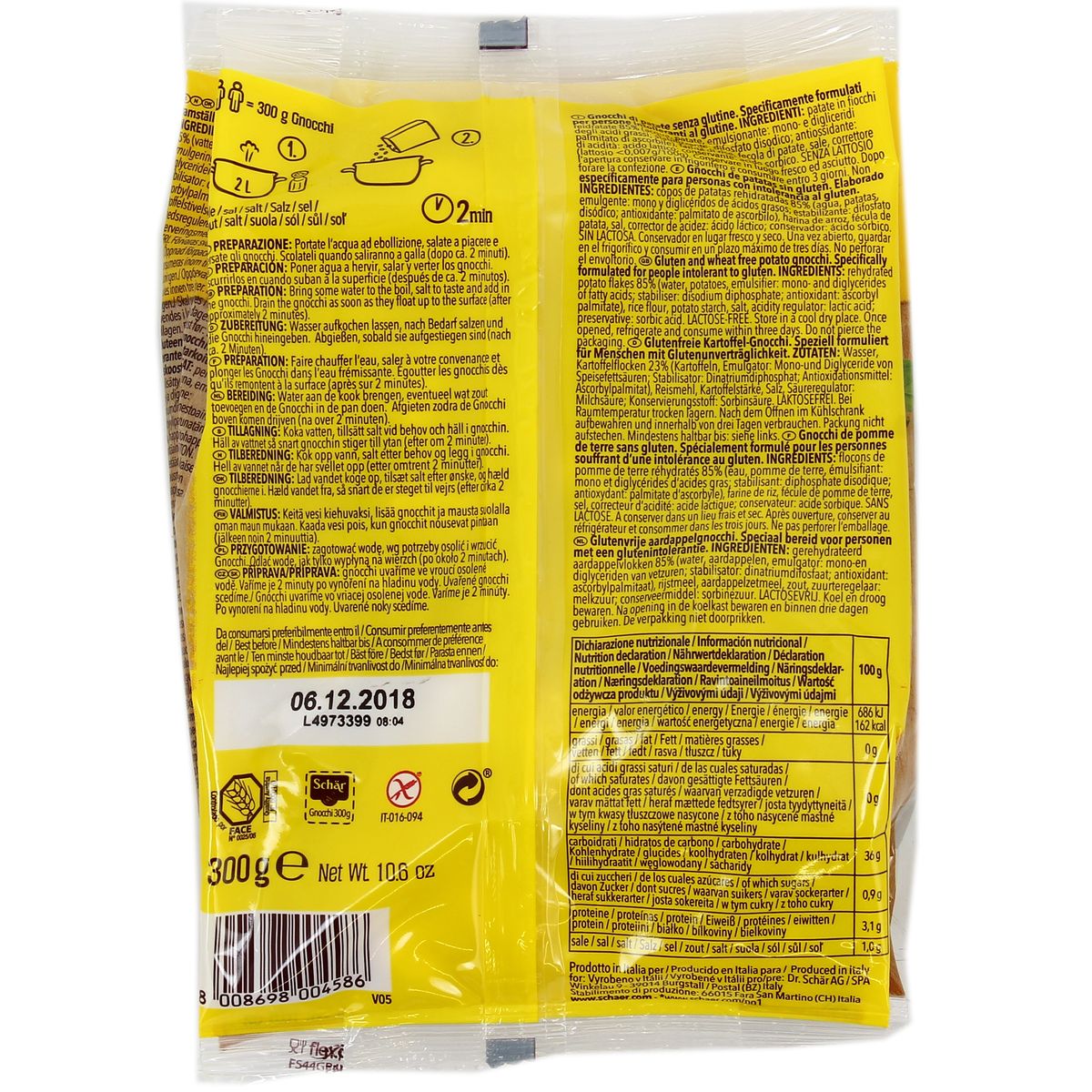 8008698004586 - Schär - Gnocchi sans gluten