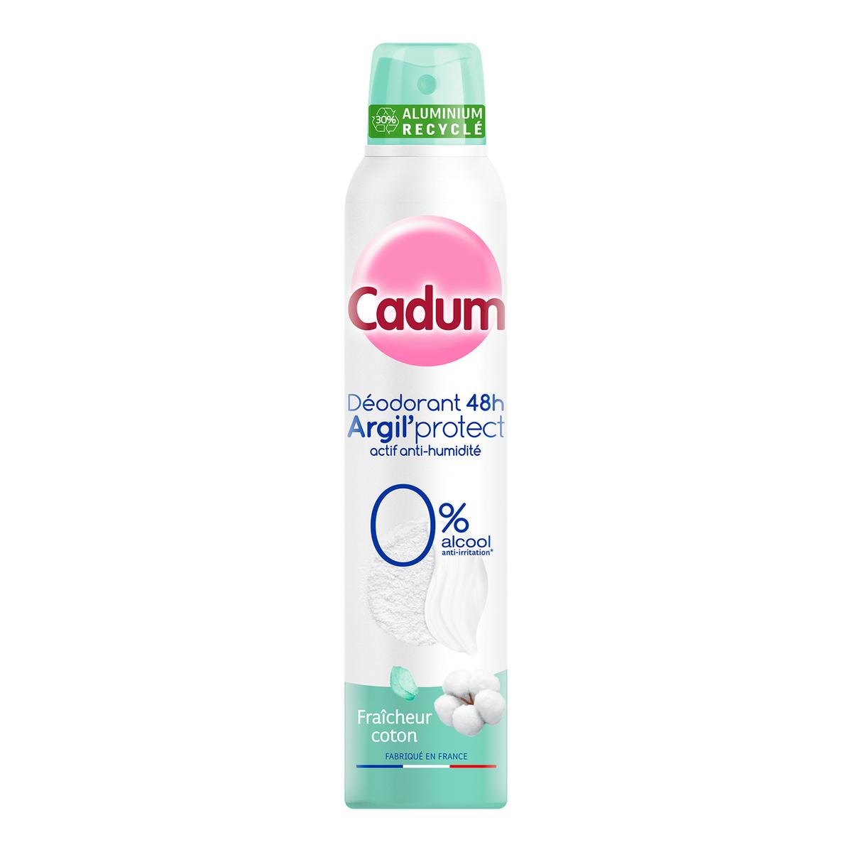 3600551154886 - Cadum - Déodorant spray Argil Protect au Coton 48H