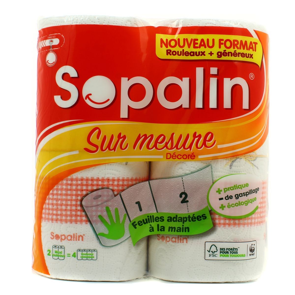 Essuie-tout sur mesure SOPALIN : le paquet de 6 rouleaux à Prix