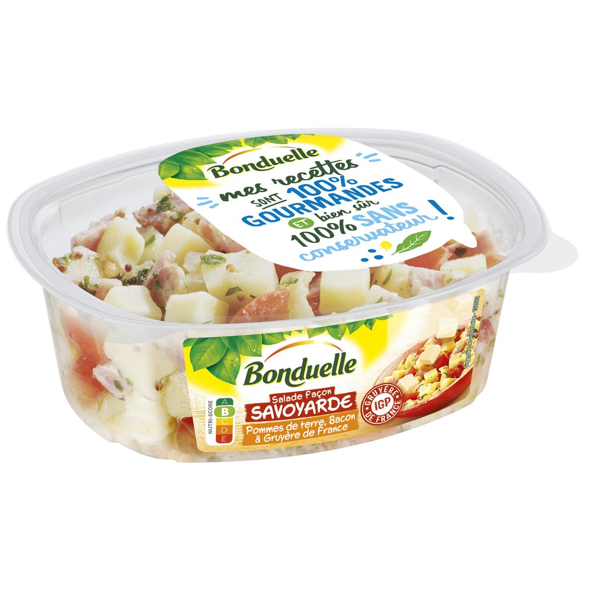 3083681167986 - Bonduelle - Salade façon Savoyarde, Pomme de Terre, Bacon, Gruyère
