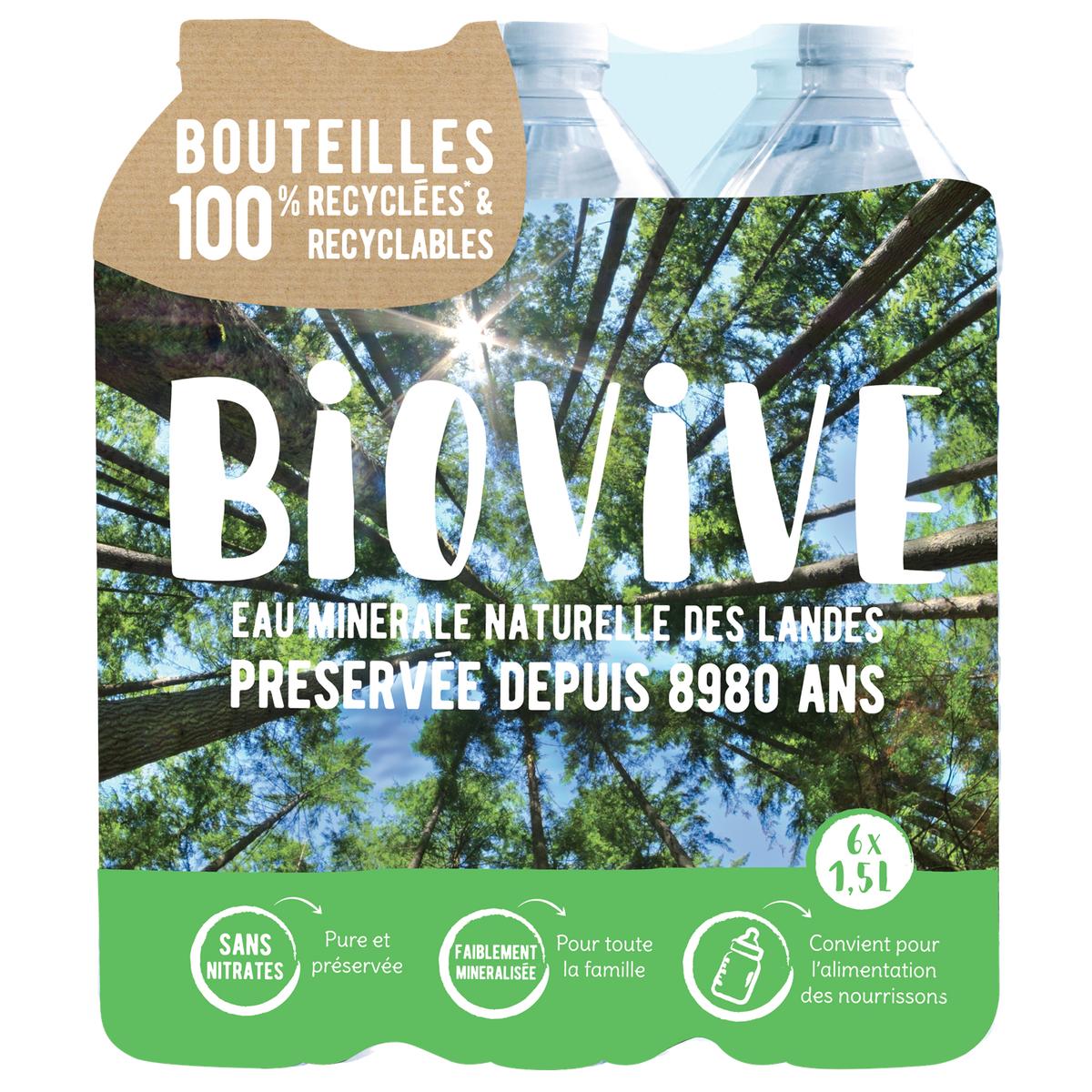 Pack de 6 bouteilles d'Eau Vive 1,5L | Eau minérale