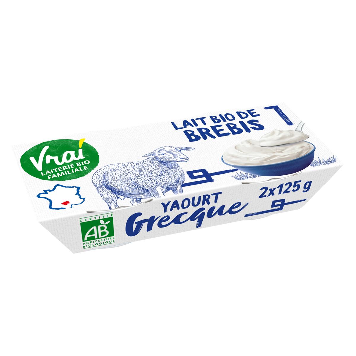3273220540787 - Vrai - Yaourt à la Grecque Bio au lait de brebis 10%mg