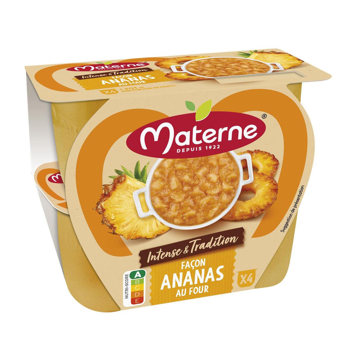 Livraison à domicile Materne Compote façon ananas au four, 4x97g