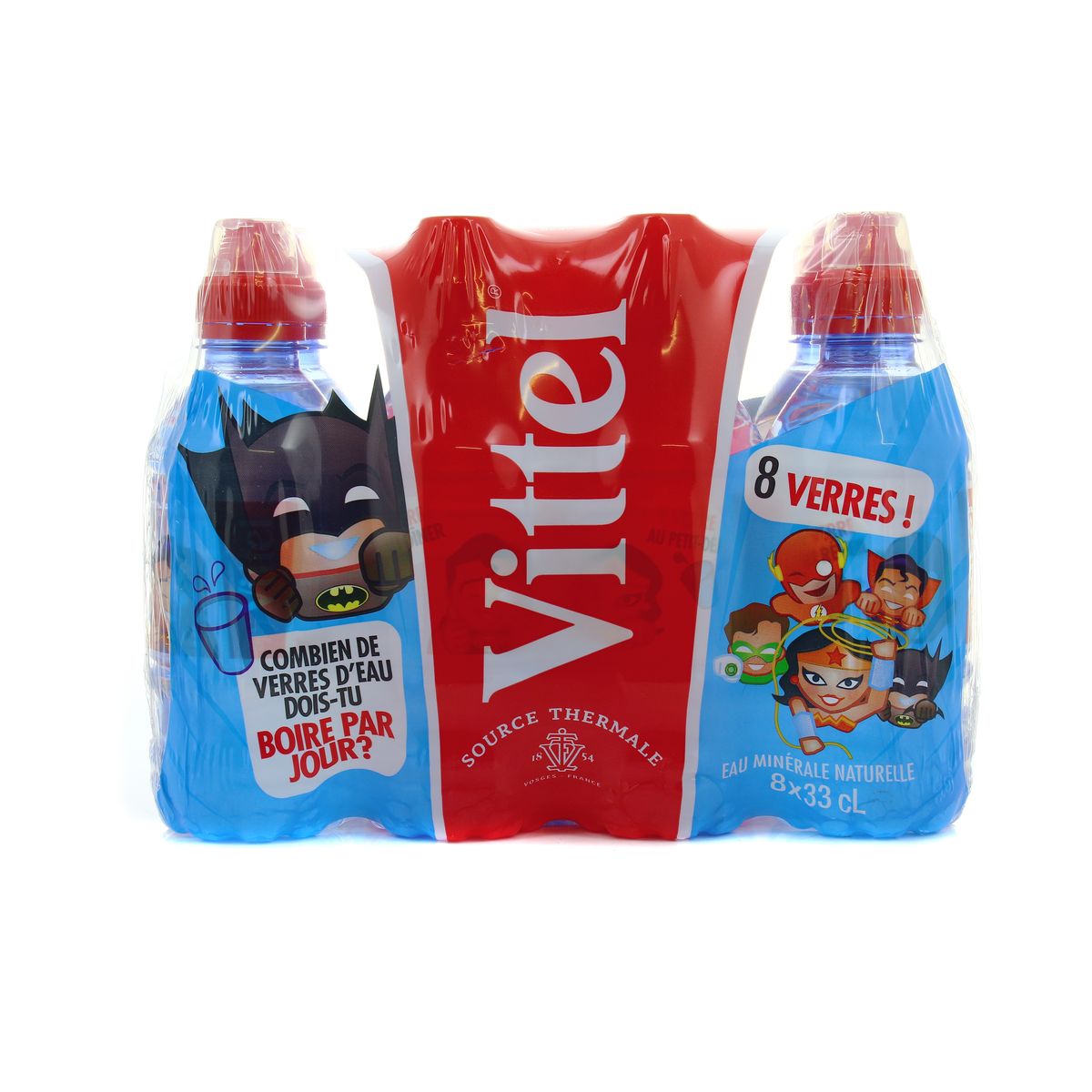 Vittel Eau Minérale Naturelle Bouchons Sport 8x33cl