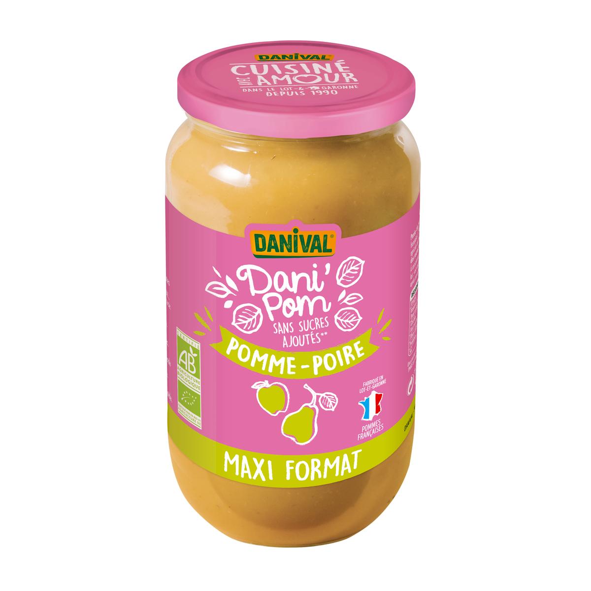 3431590014387 - Danival - Dani'Pom Pomme poire bio, sans sucres ajoutés, Maxi format
