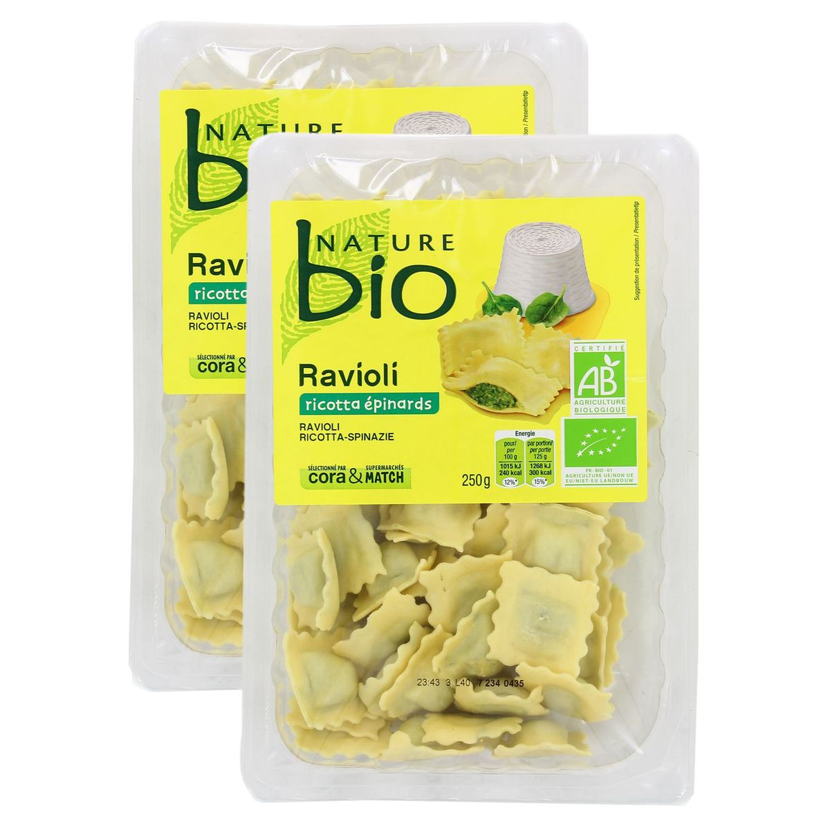 2050000306587 - Nature Bio - Ravioli ricotta épinards Bio