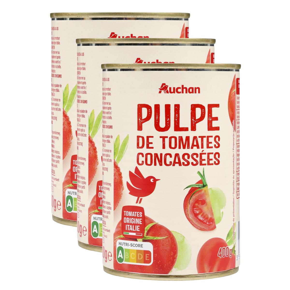 2050000408687 - Auchan - Pulpe de tomates concassées
