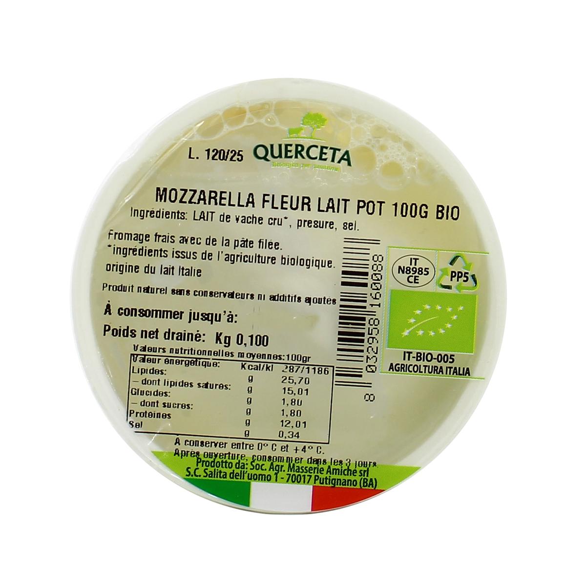 8032958160088 - Querceta - Mozzarella Fleur de Lait Bio