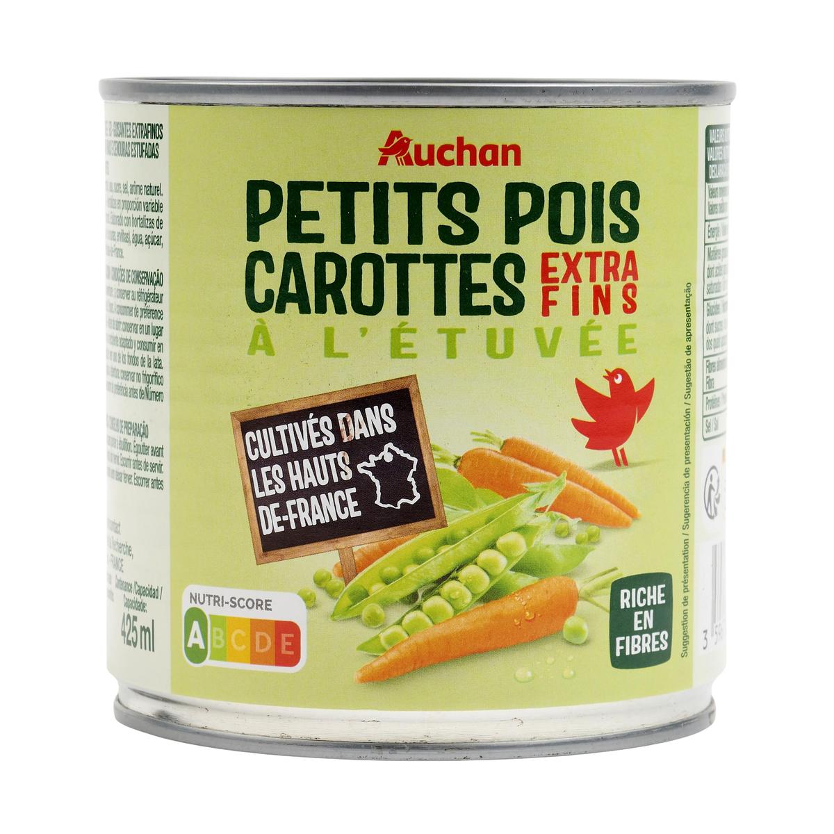 3596710401888 - Auchan - Petits pois carottes extra-fins à l'étuvée