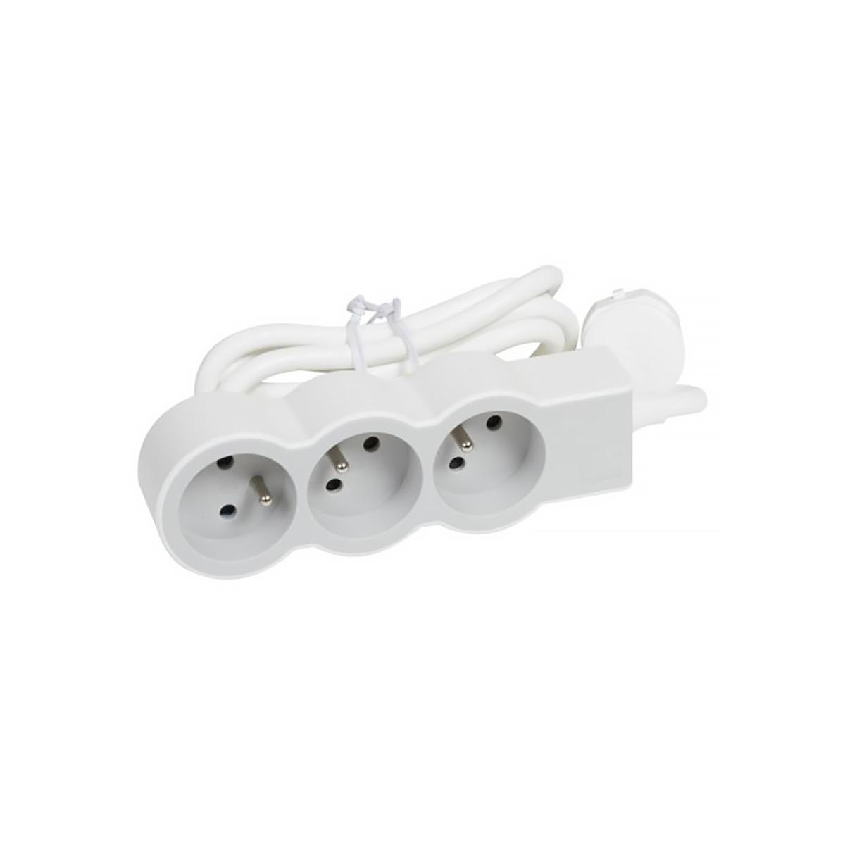 3414971943988 - Legrand - Rallonge multiprise extra-plate 3 prises de courant avec terre