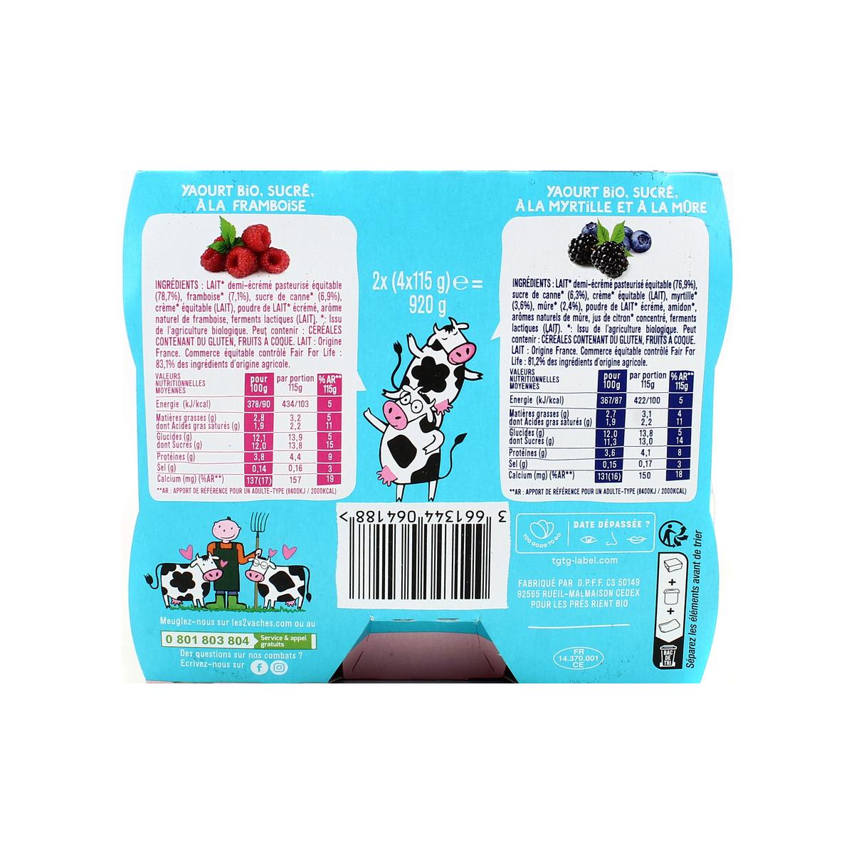 3661344064188 - Les 2 Vaches - Brassés mûre myrtille Bio