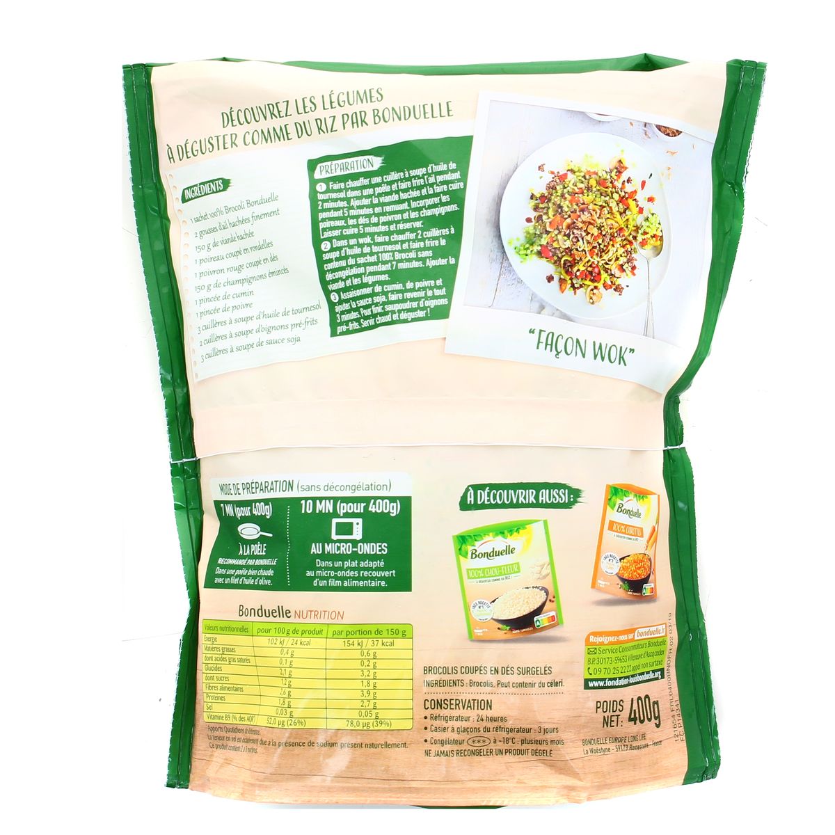 3083681104288 - Bonduelle - 100% Brocolis- A déguster comme du riz