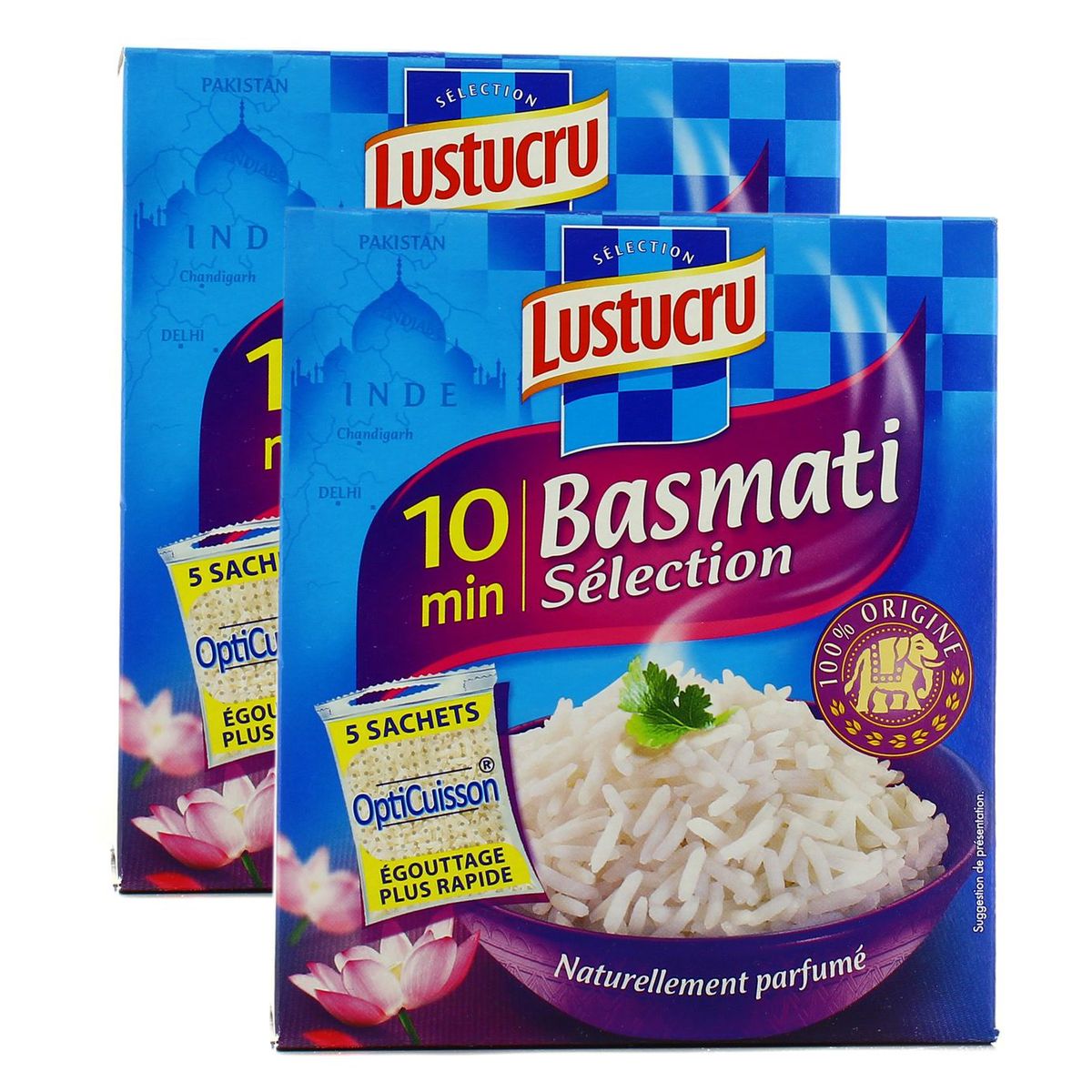 Promotion Lustucru Riz basmati sélection, Lot de 2 paquets de 5x90g