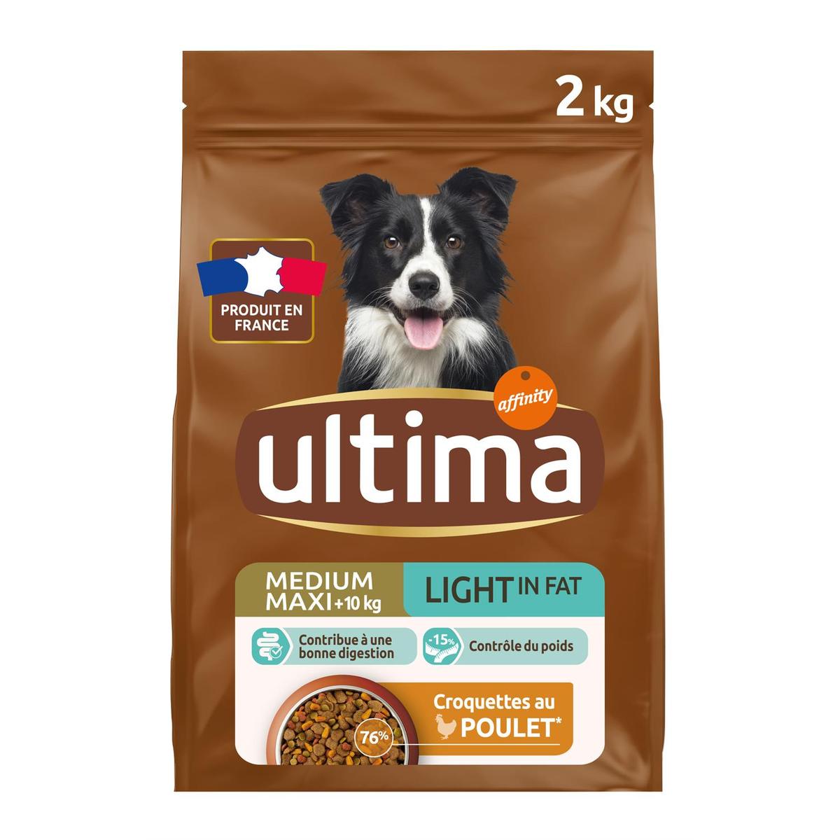 3700260215288 - Affinity - Ultima - Croquettes Poulet Light pour chien moyen et grand adulte