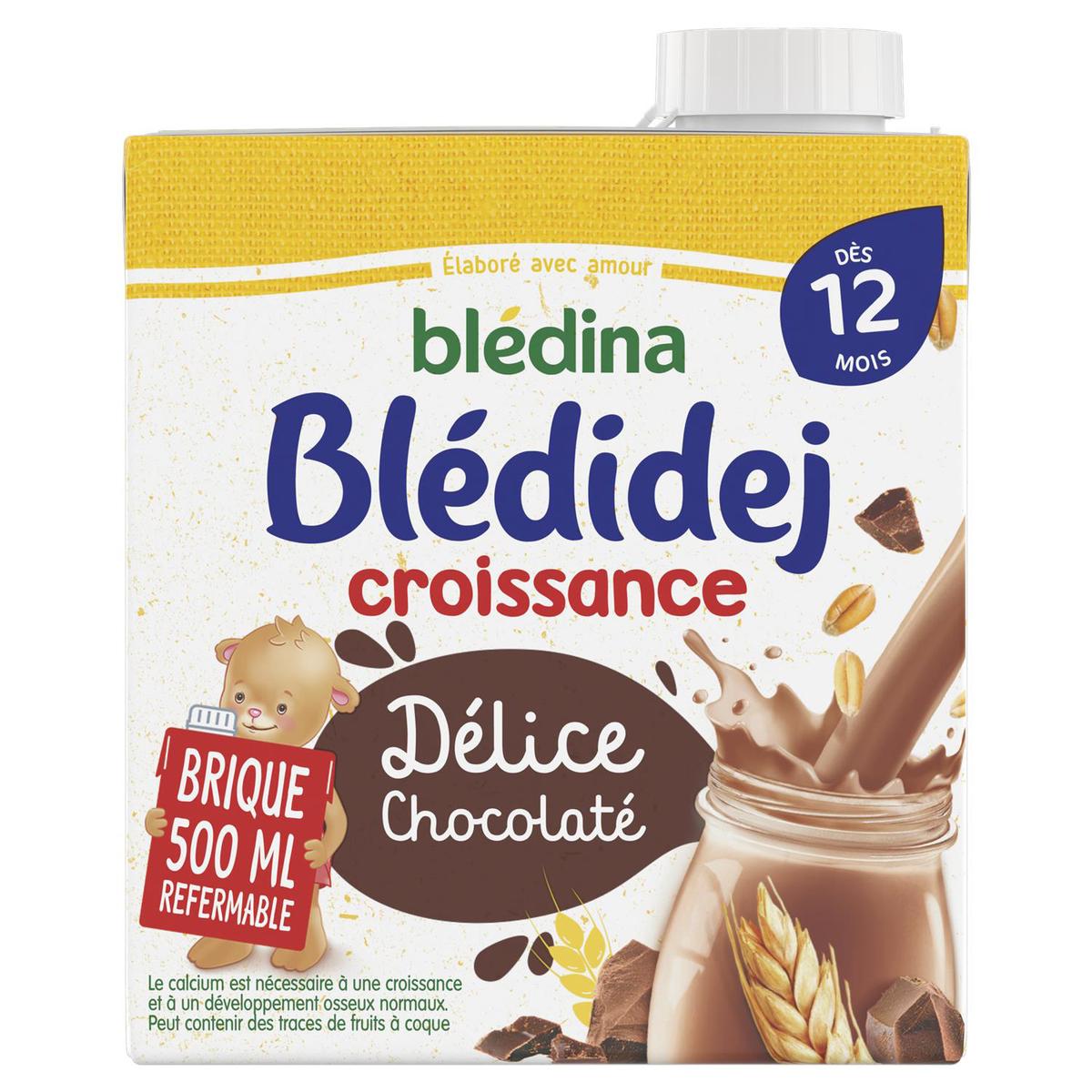 Briques de Lait & céréales Blédina saveur chocolat dès 12 mois (4x25cl)  commandez en ligne avec Flink !