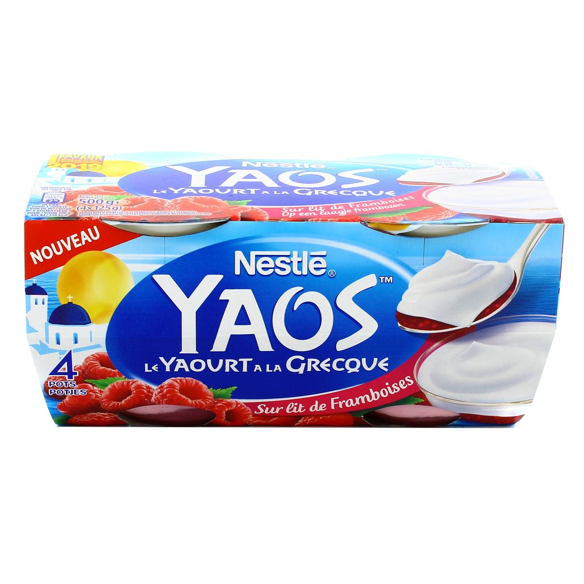 Achat Promotion Yaos Yaourt à la Grecque sur lit de Framboise, 4x125g