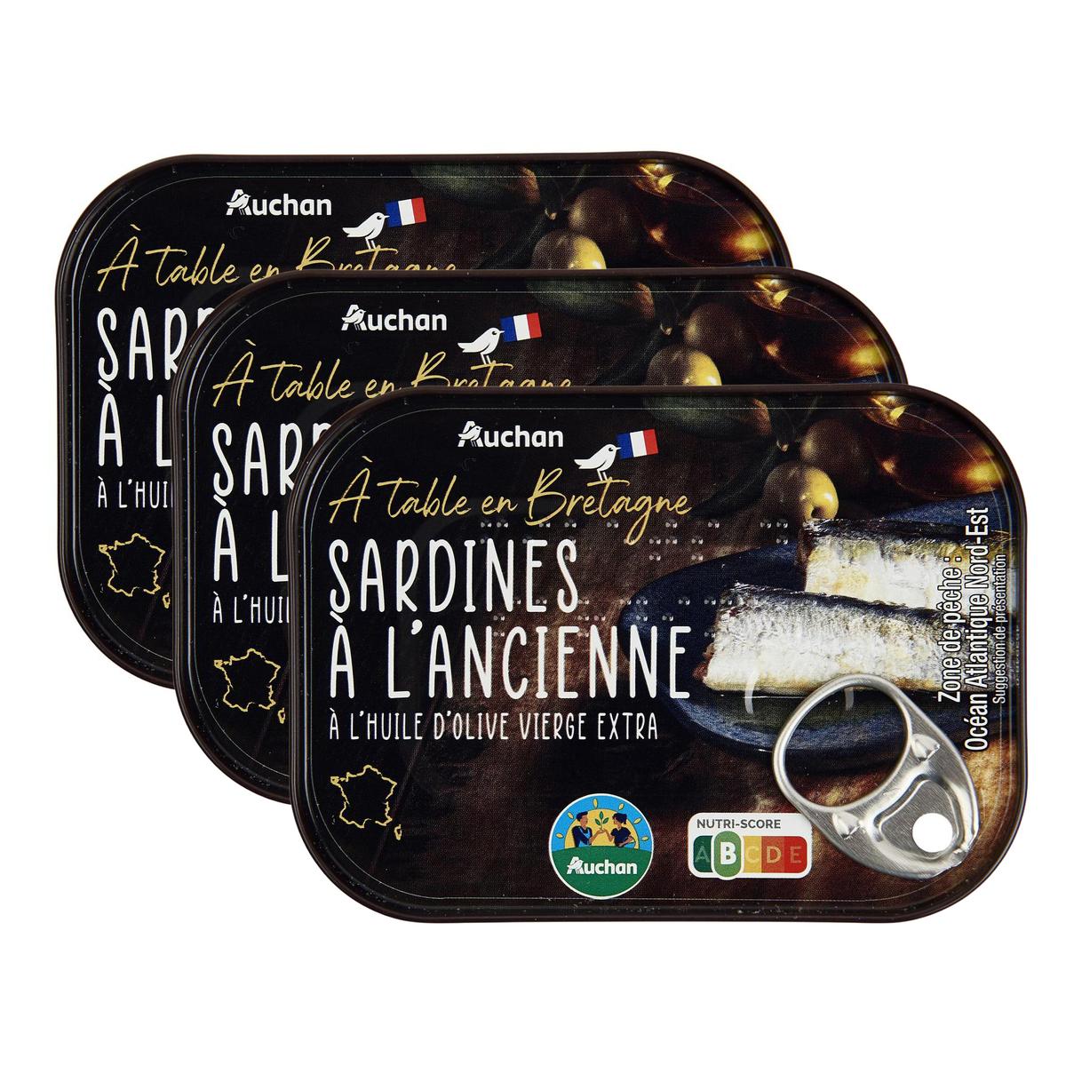 2050000409288 - Auchan Terroir - Sardines à l'ancienne à l'huile d'Olive vierge extra