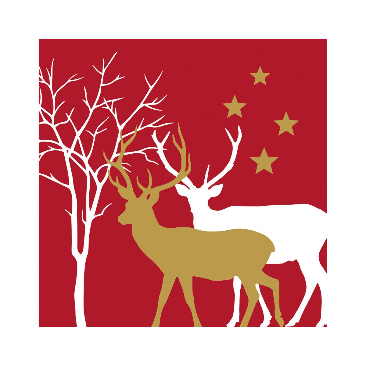 4021766309288 - Paperproducts Design - Serviettes en papier Winter Deers red