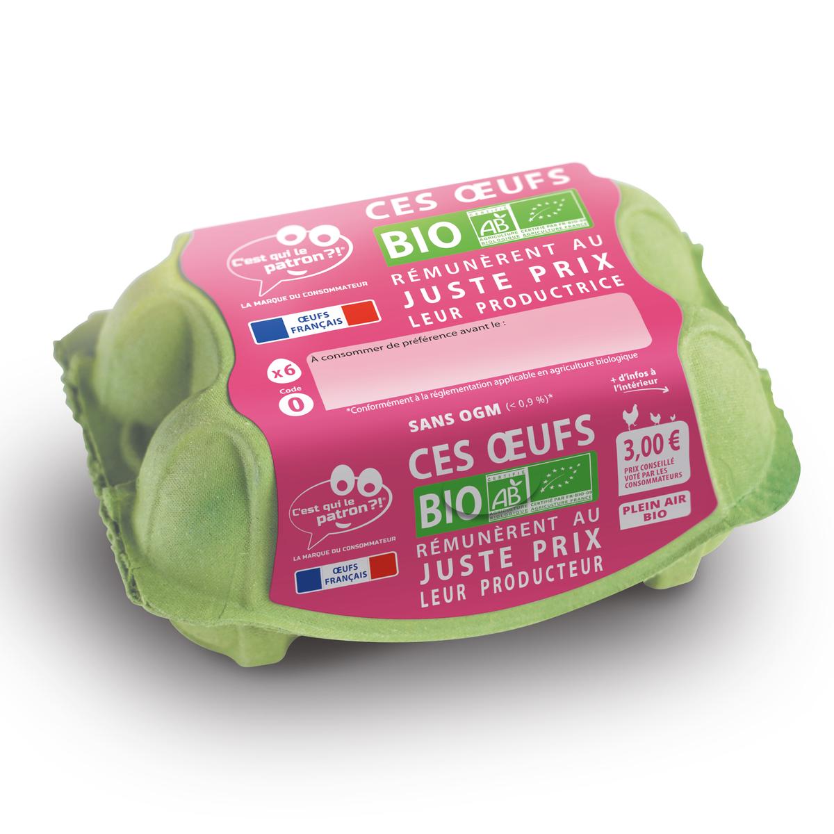 3251320000189 - C'est qui le Patron - Œufs de Plein Air Bio Sans OGM