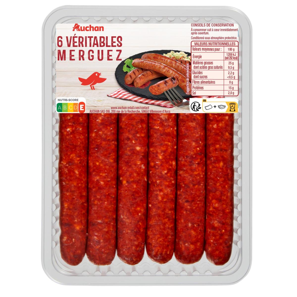 3505625001489 - Auchan - Véritables Merguez