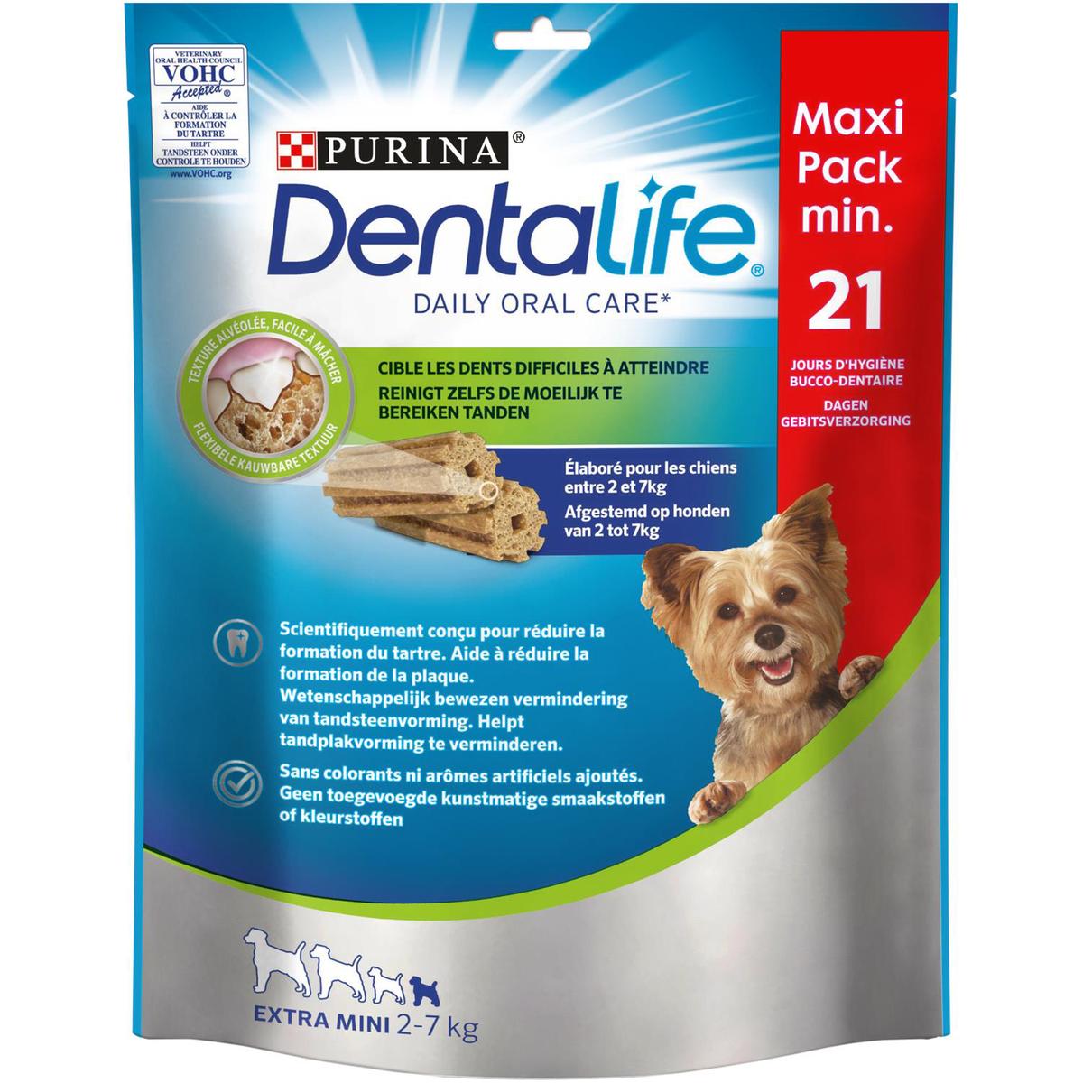 7613036342889 - Purina - Dentalife - Bâtonnets à mâcher Hygiène Bucco Dentaire - Récompense friandise pour chien extra mini x21