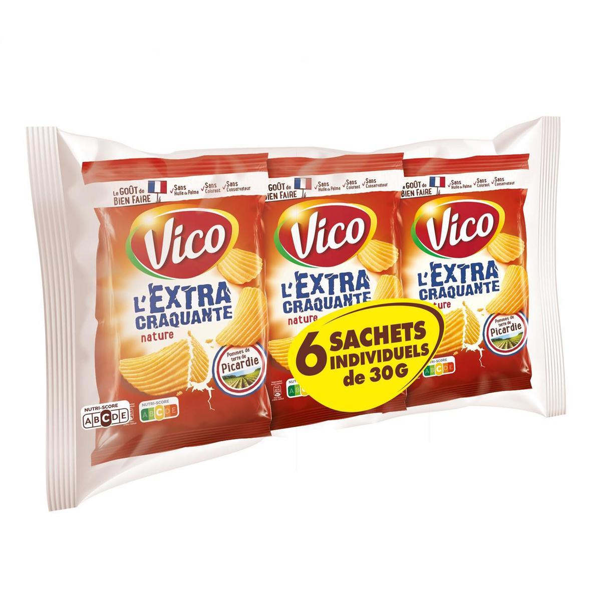 3336971803089 - Vico - Chips Extra Craquantes Multipack Nature