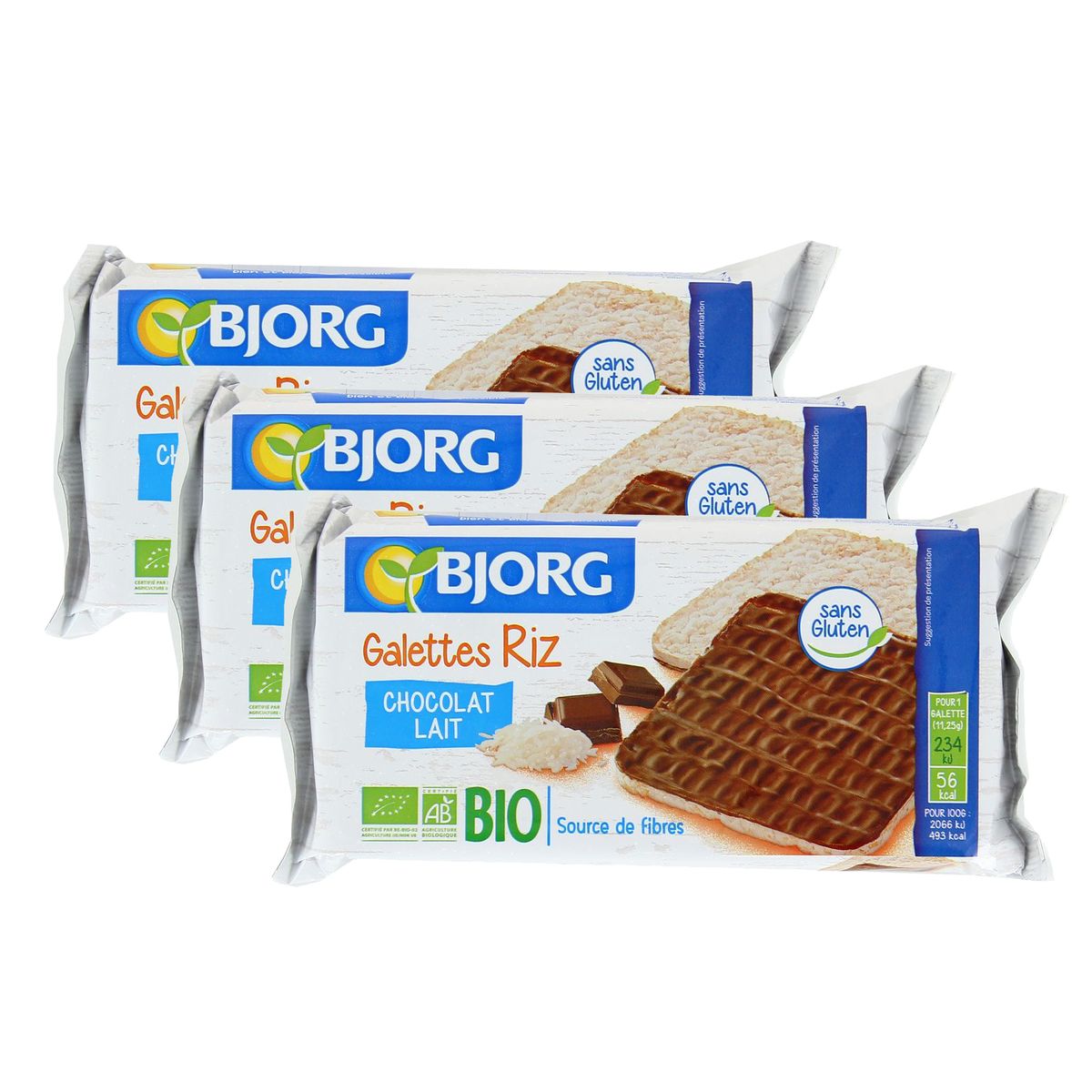 Acheter Promotion Bjorg Galettes Riz Chocolat Lait Bio Lot De 3x90g
