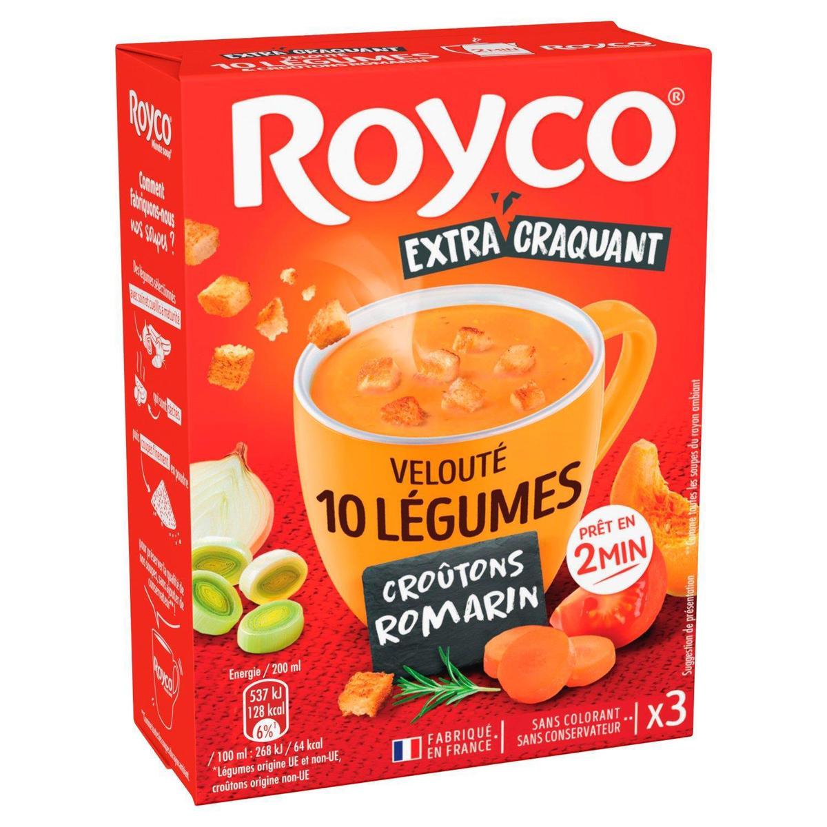 Royco Minute Soup suprême de légumes + croûtons