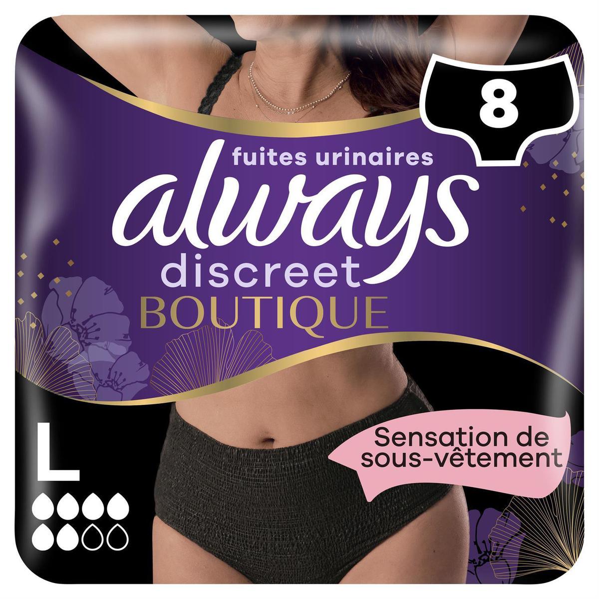 Achat Always Discreet Culottes Fuites Urinaires Noir Taille L Pi Ces