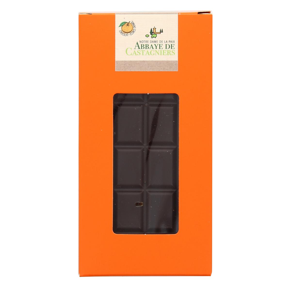3760006120290 - Abbaye Notre Dame de Castagniers - Chocolat noir 55% aux écorces d'orange