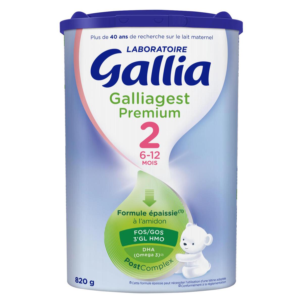 Gallia Lait bébé en poudre Galliagest Premium épaissi 2ème âge, 6