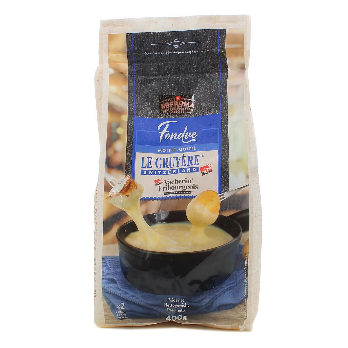 3463342703690 - Mifroma - Fromage à Fondue Moitié Moitié Suisse AOP - Lait de vache cru et thermisé