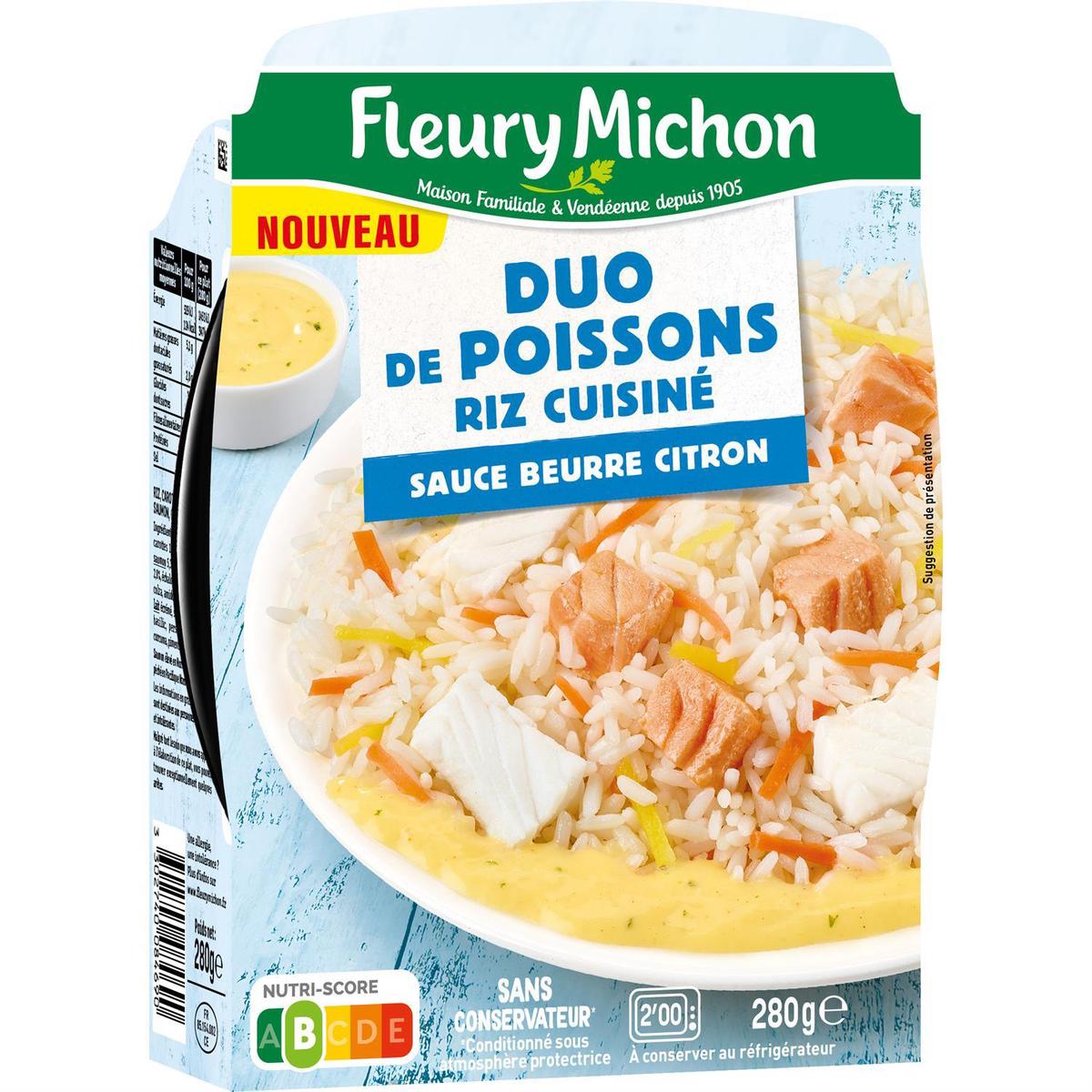 3302740084690 - Fleury Michon - Duo de Poisson Riz cuisiné Sauce Beurre Citron