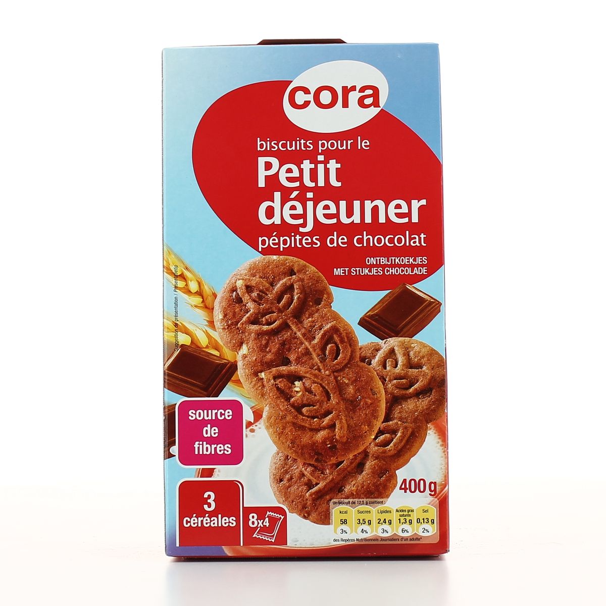 Livraison A Domicile Cora Biscuits Petit Dejeuner Pepites Chocolat 400g