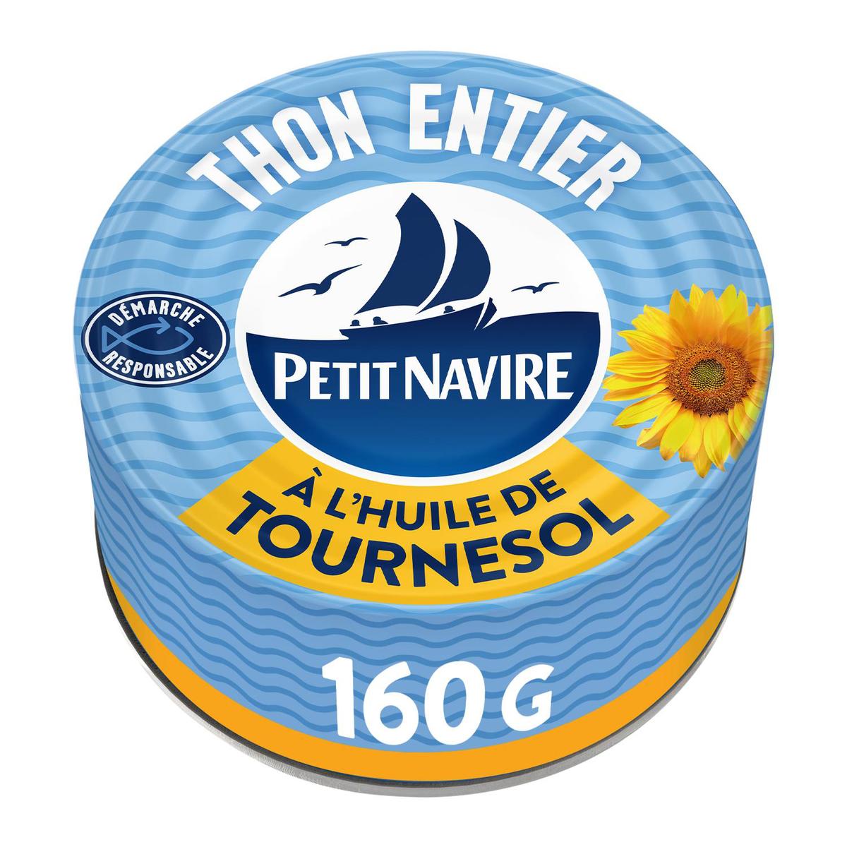 3019081236090 - Petit Navire - Thon Entier à l'Huile de Tournesol