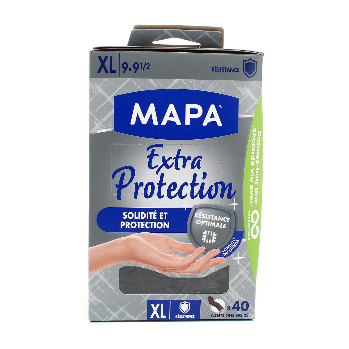 Acheter Mapa Gants fin noir extra protection taille XL, 40 pièces