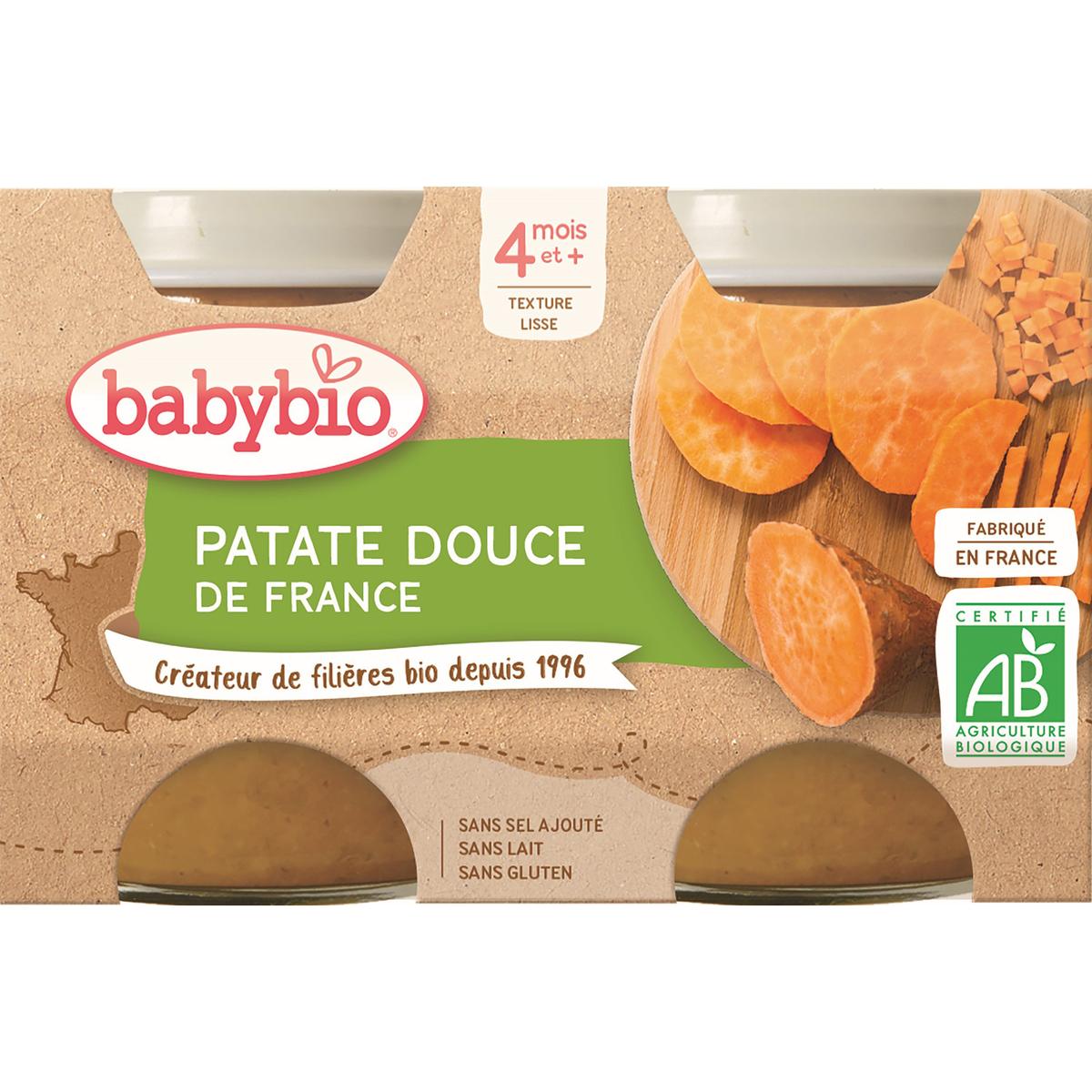 Livraison A Domicile Babybio Patate Douce Bio Des 4 Mois 2x130g