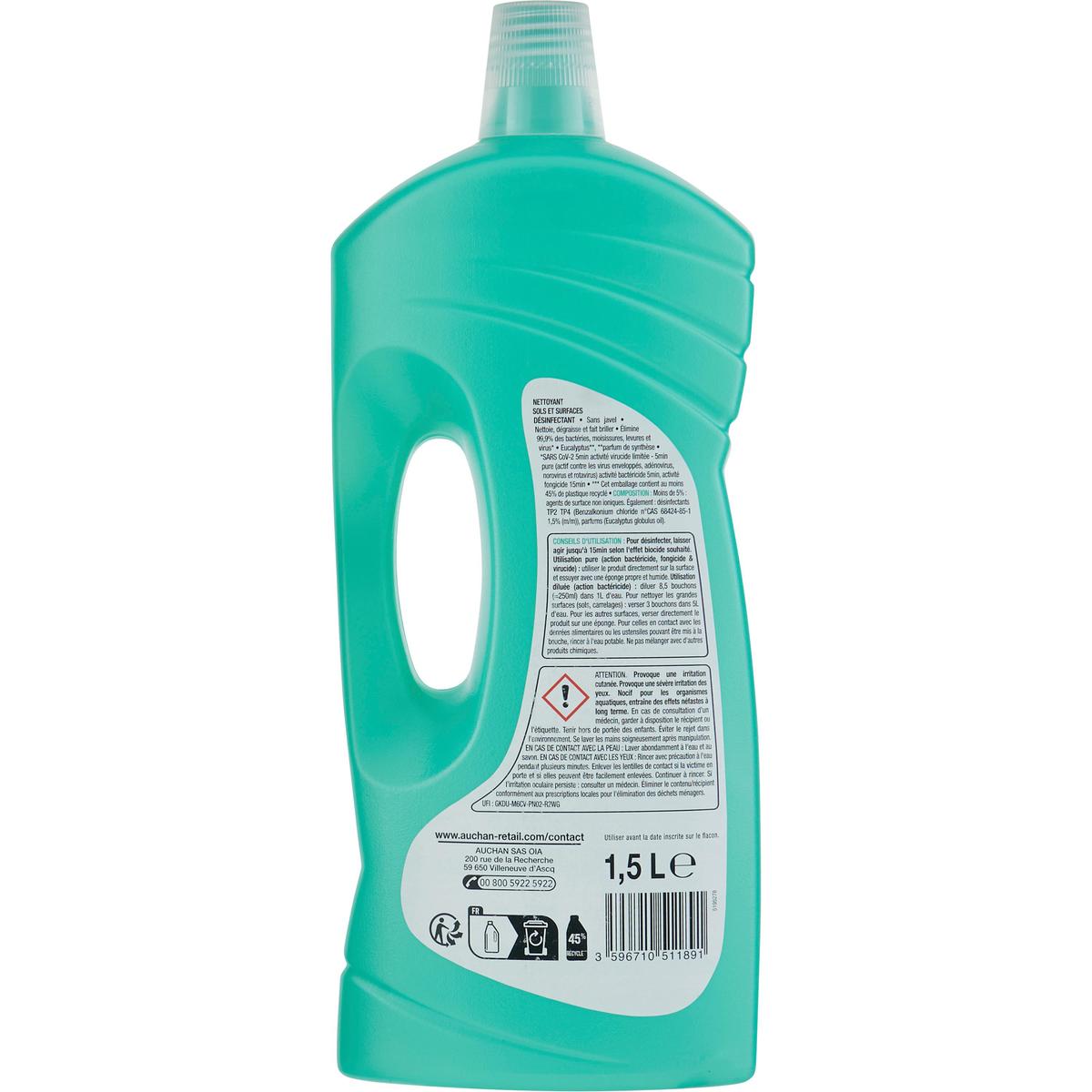 3596710511891 - Auchan - Nettoyant désinfectant multi-usages à l'eucalyptus
