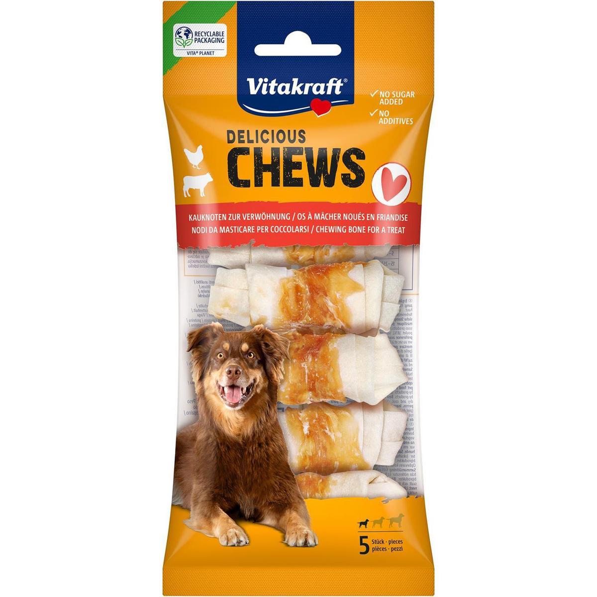 4008239582591 - Vitakraft Deli Chews - Os à mâcher noués au Poulet taille S pour petit chien