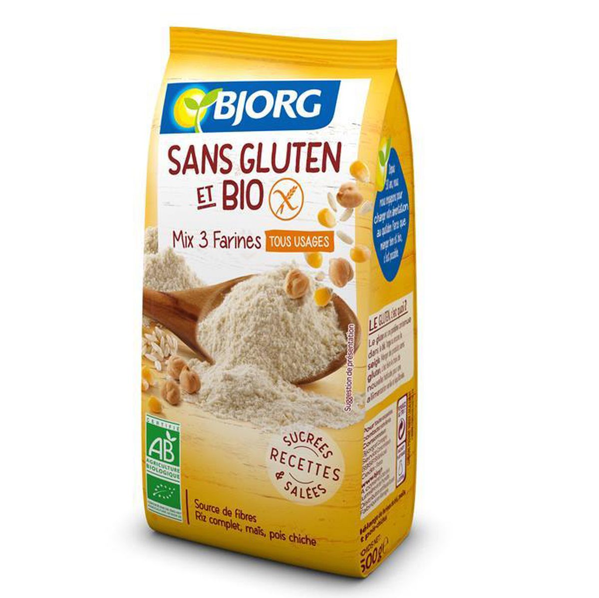 Achat Vente Bjorg Mix 3 Farines Tous Usages Bio Sans Gluten 500g