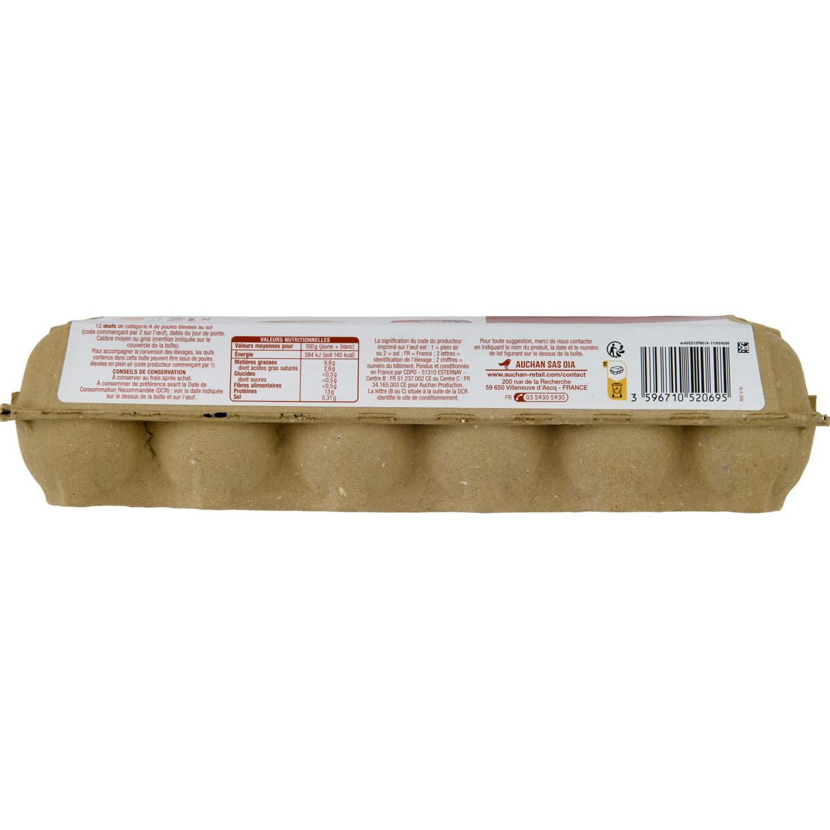3596710524891 - Auchan - Oeufs de poules élevées au sol