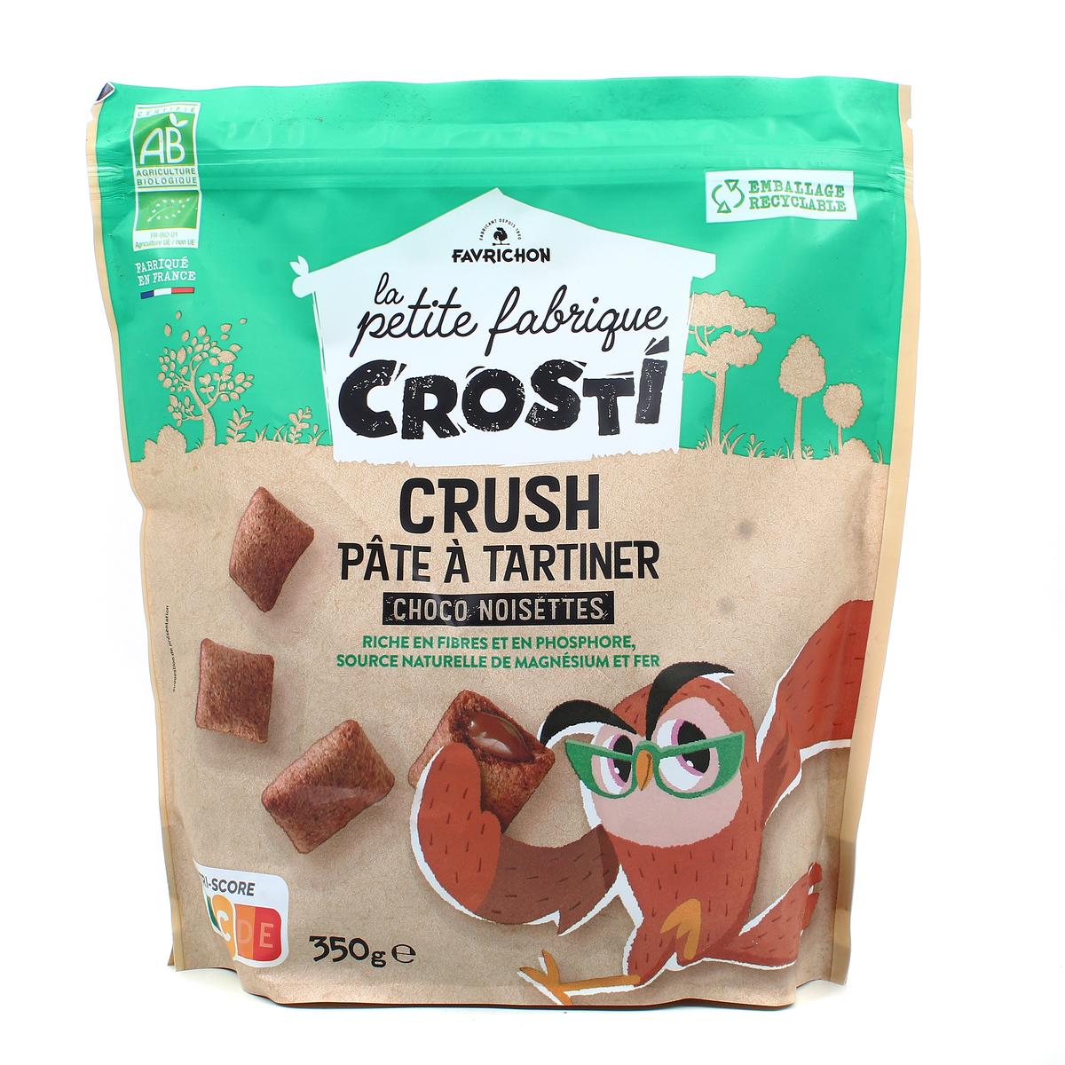 3111900330092 - Favrichon - Crosti crush Céréales choco fourrés noisettes bio