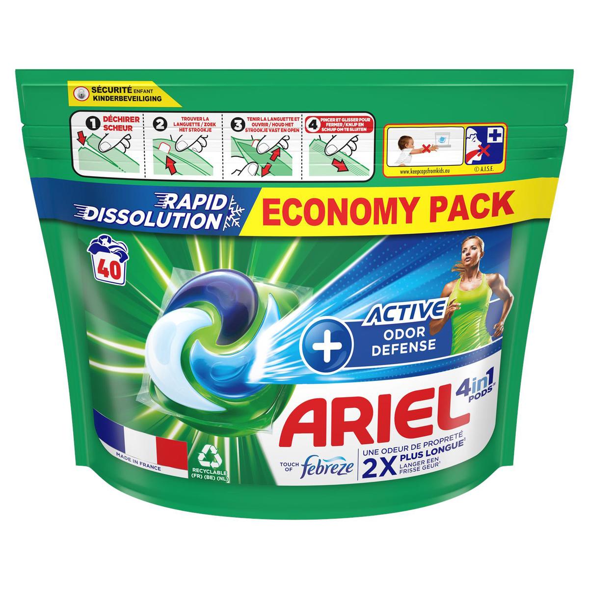 Lessive en capsule Ariel Active+, 39 Lavages (Via 16,79€ sur Carte  Fidélité) –