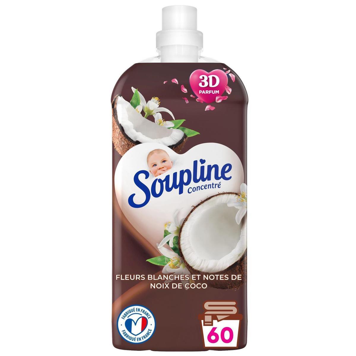 Soupline - Pack de 2 - Lot de 2 Adoucissants Soupline concentré 3D coco