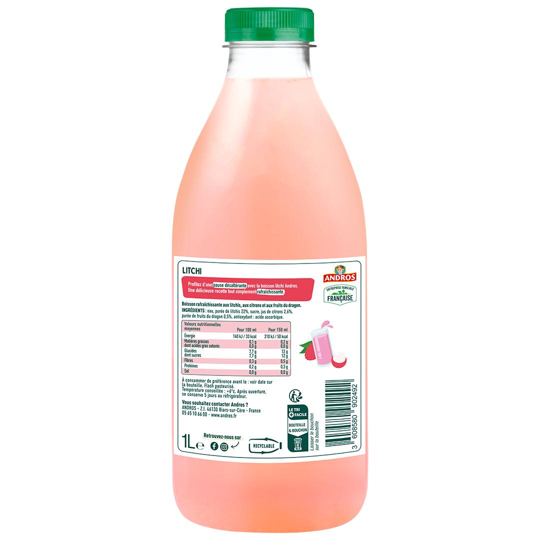 3608580902492 - Andros - Boisson au litchi & une touche de fruit du dragon