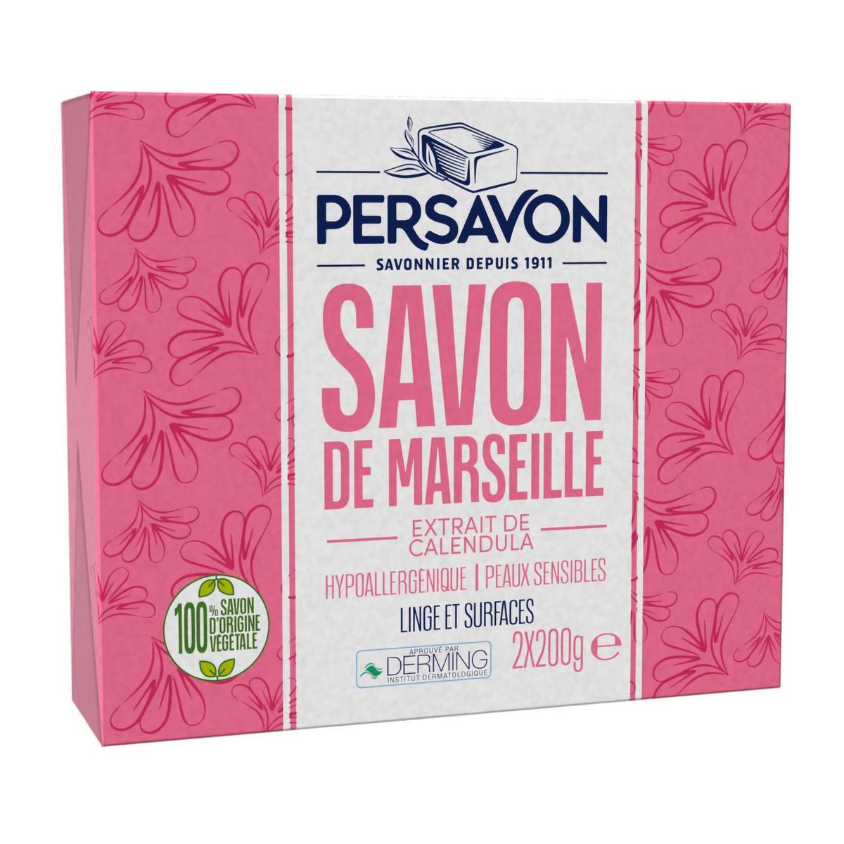 3700593604292 - Persavon - Savon Solide de Marseille Extrait de Calendula Hypoallergénique