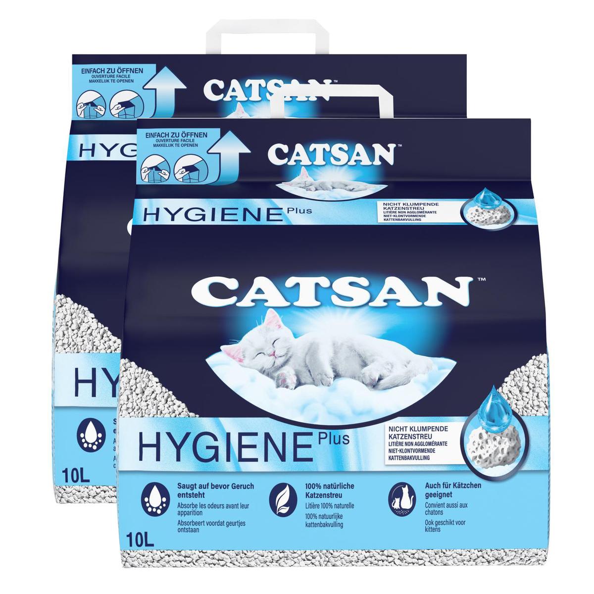 2050000394492 - Catsan - Litière minérale non agglomérante Hygiène Plus pour chat