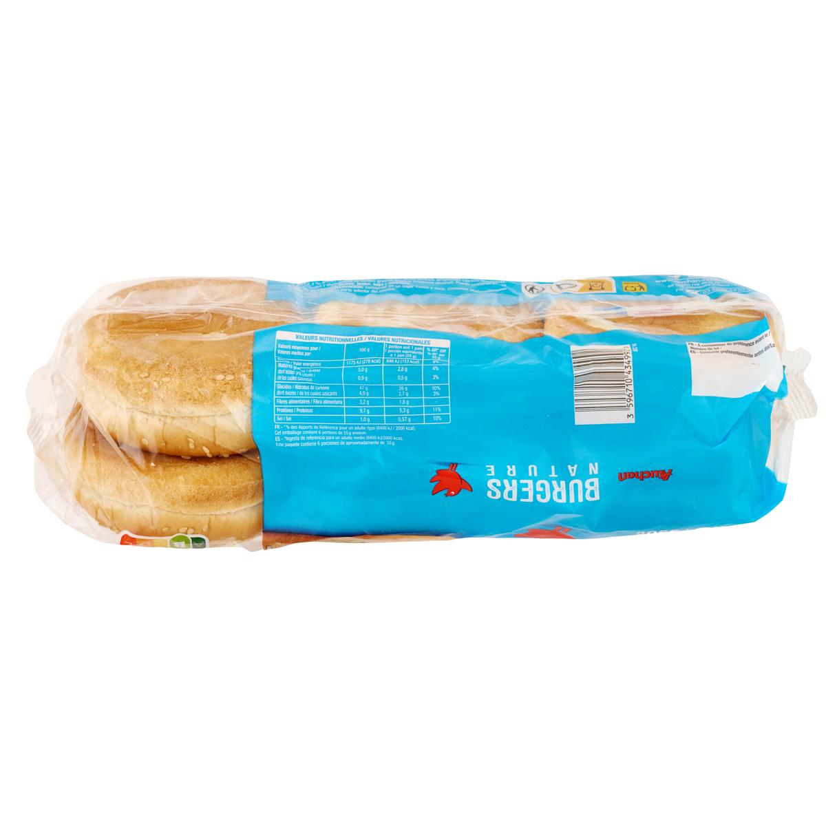 3596710434992 - Auchan - Pain Burger Classique