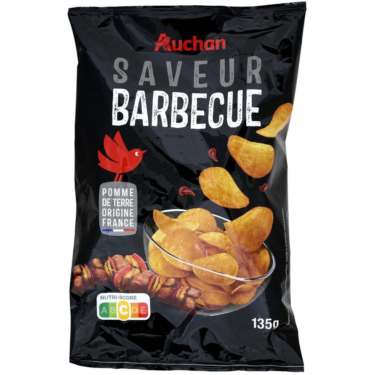 3596710355792 - Auchan - Chips saveur barbecue