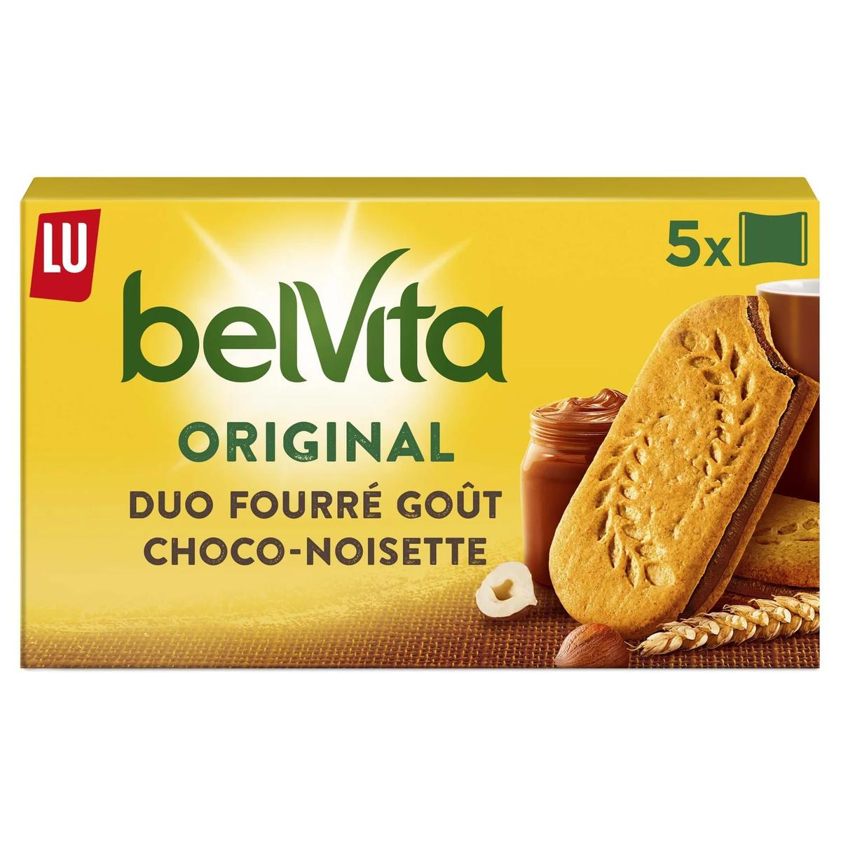 3017760656092 - Belvita - Biscuit P'tit déj Duo fourré choco noisette